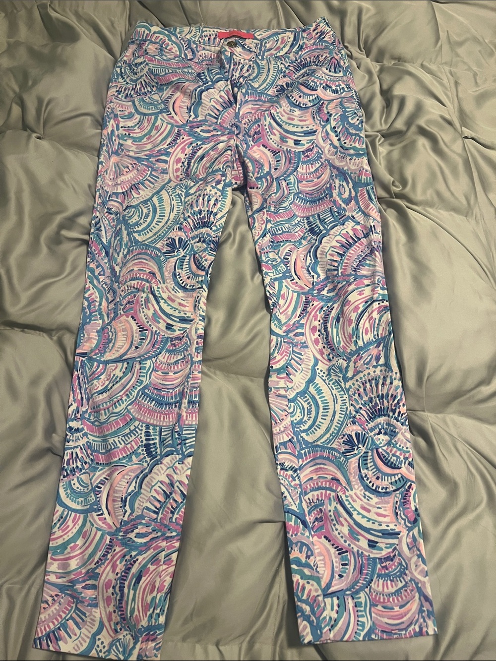 Lilly Pulitzer Pink, Blue, Aqua & White Printed Pants